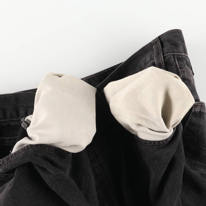 2000'S Levi's 00550-0260 Black Denim Tapered Denim Pants, Made in the USA, Men's Size W35 cotton black type Vintage Second Hand