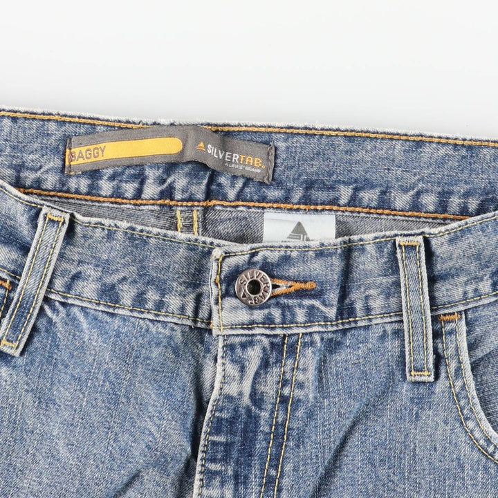 00'S Levi's SILVER TAB BAGGY tapered denim pants for men, size w34 cotton blue type Vintage Second Hand