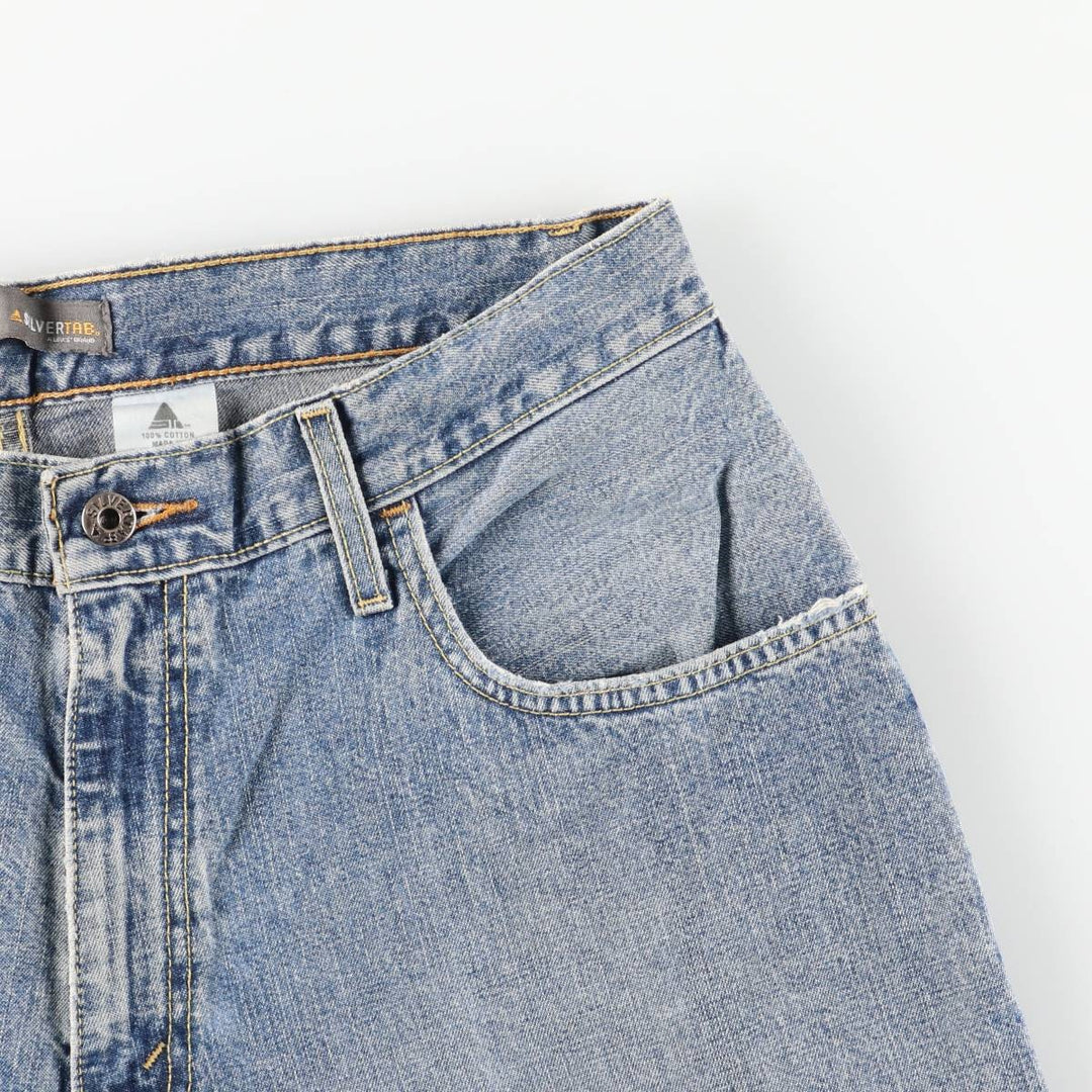 00'S Levi's SILVER TAB BAGGY tapered denim pants for men, size w34 cotton blue type Vintage Second Hand
