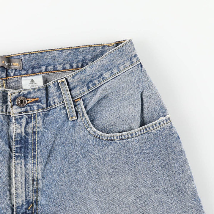 00'S Levi's SILVER TAB BAGGY tapered denim pants for men, size w34 cotton blue type Vintage Second Hand