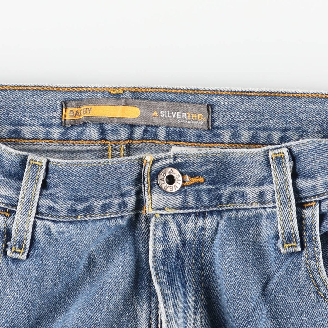 00'S Levi's SILVER TAB BAGGY tapered denim pants for men, size w34 cotton blue type Vintage Second Hand