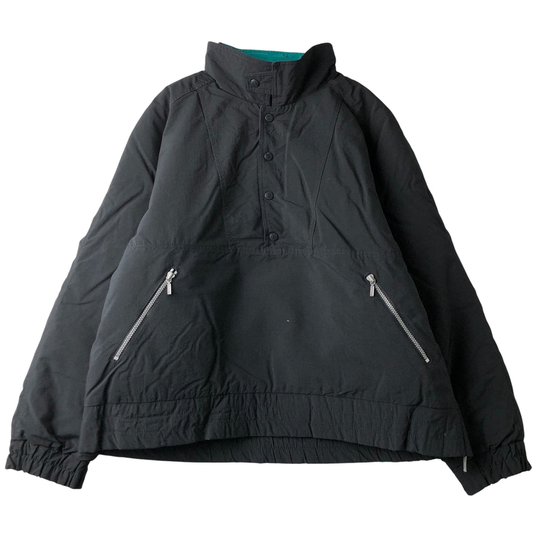 Vintage 80s-90'S Eddie Bauer black tag half-zip goose down pullover, men's size XL Nylon black type Vintage Second Hand