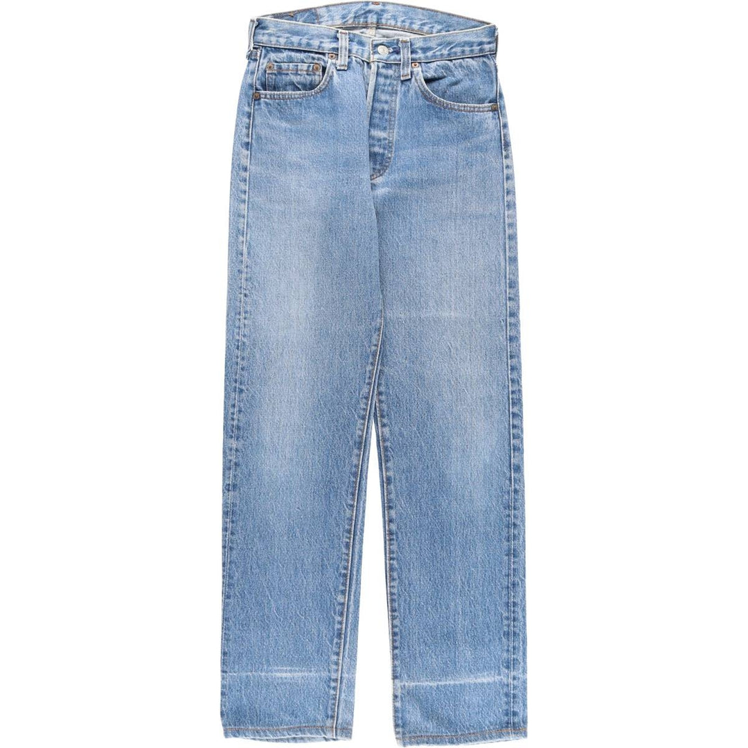 Vintage 1990'S Levi's 501 Straight Denim Pants, Made in USA, Women's Size L (W27) unclear blue type Vintage Second Hand