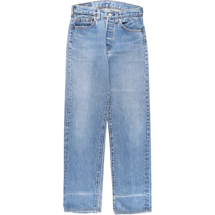 Vintage 1990'S Levi's 501 Straight Denim Pants, Made in USA, Women's Size L (W27) unclear blue type Vintage Second Hand