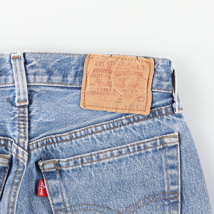 Vintage 1990'S Levi's 501 Straight Denim Pants, Made in USA, Women's Size L (W27) unclear blue type Vintage Second Hand