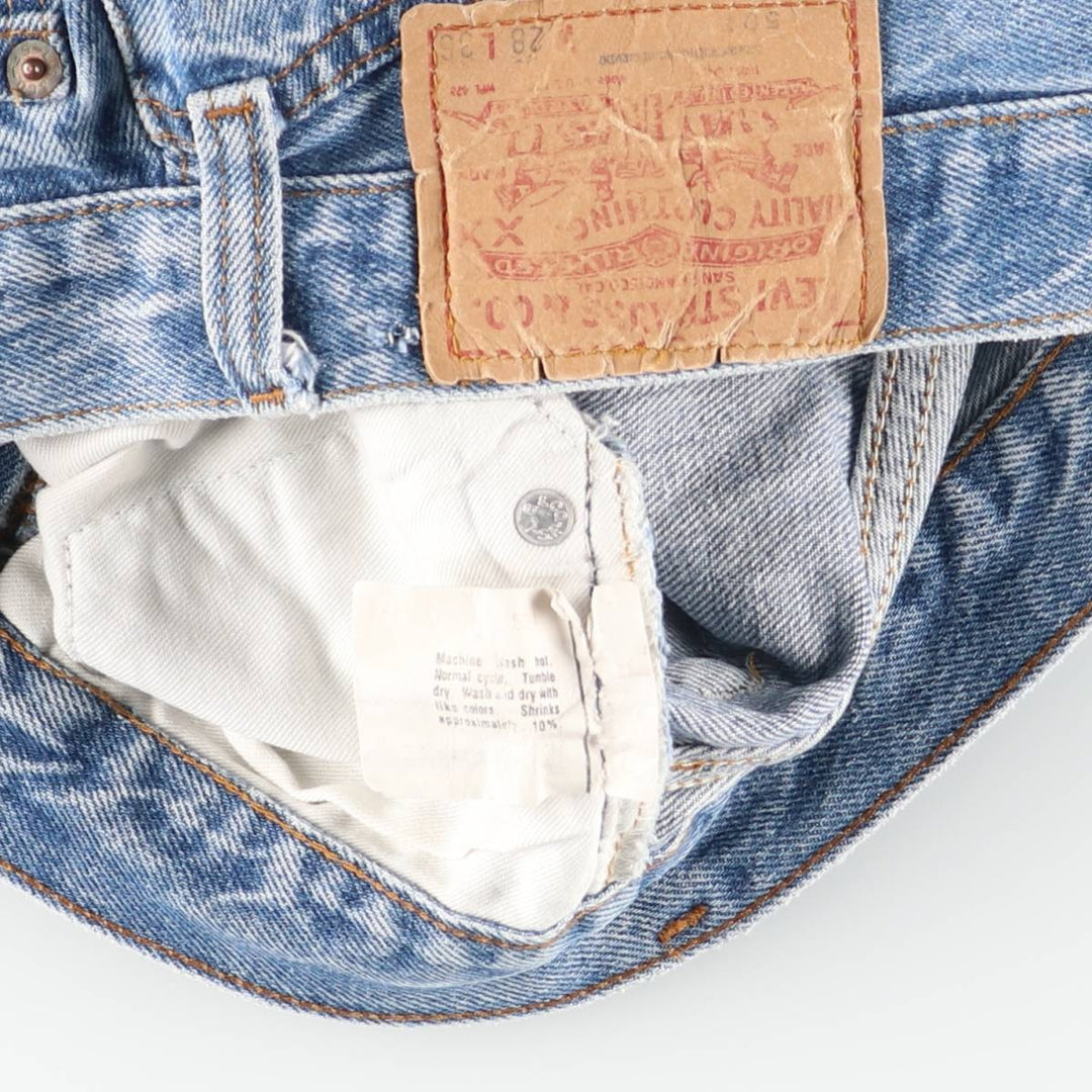 Vintage 1990'S Levi's 501 Straight Denim Pants, Made in USA, Women's Size L (W27) unclear blue type Vintage Second Hand