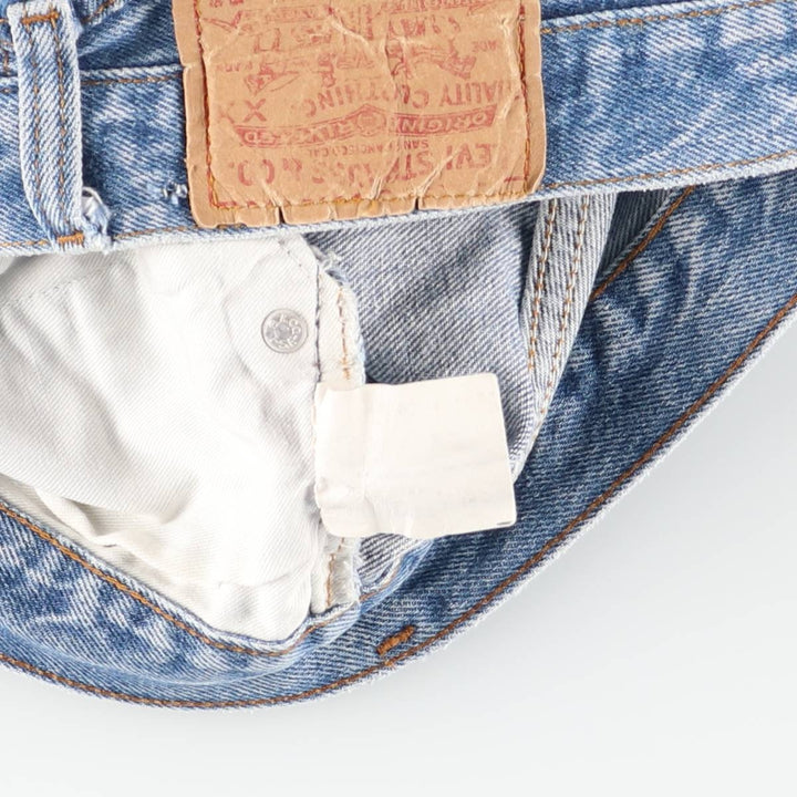 Vintage 1990'S Levi's 501 Straight Denim Pants, Made in USA, Women's Size L (W27) unclear blue type Vintage Second Hand