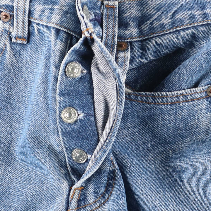 Vintage 1990'S Levi's 501 Straight Denim Pants, Made in USA, Women's Size L (W27) unclear blue type Vintage Second Hand