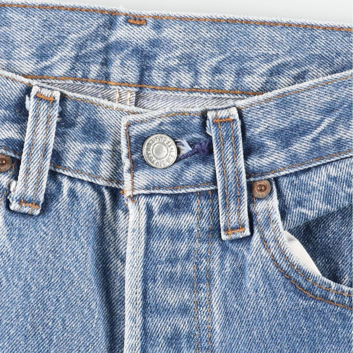 Vintage 1990'S Levi's 501 Straight Denim Pants, Made in USA, Women's Size L (W27) unclear blue type Vintage Second Hand
