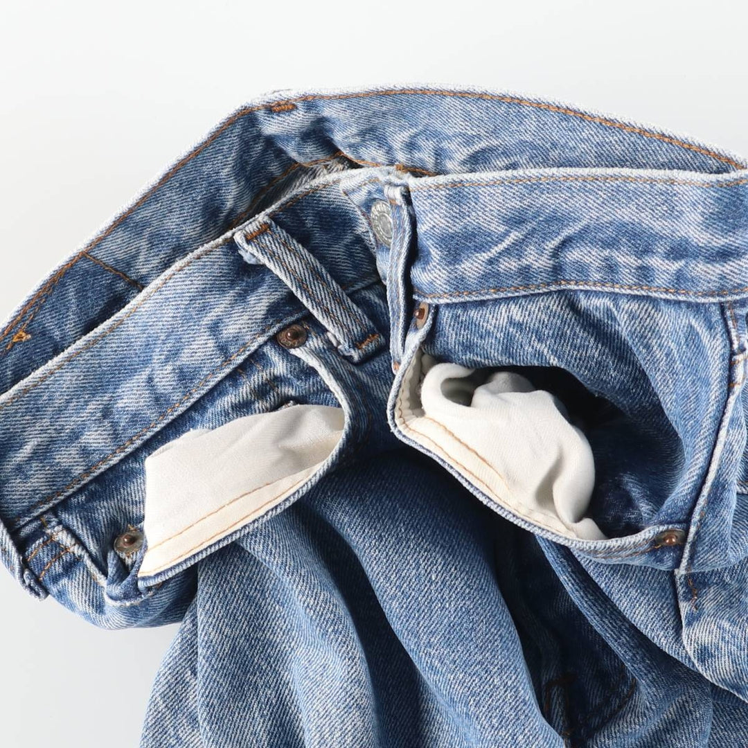 Vintage 1990'S Levi's 501 Straight Denim Pants, Made in USA, Women's Size L (W27) unclear blue type Vintage Second Hand