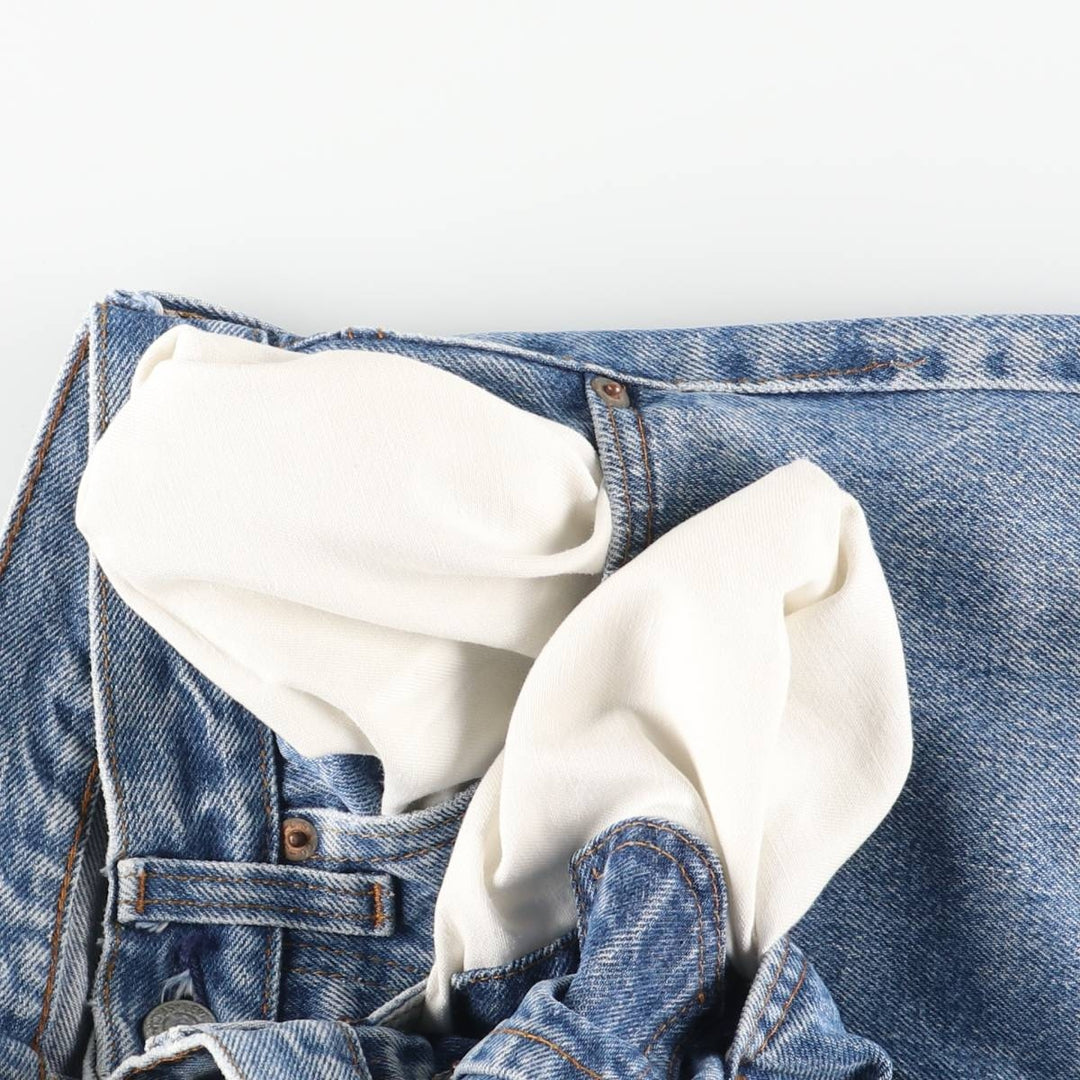 Vintage 1990'S Levi's 501 Straight Denim Pants, Made in USA, Women's Size L (W27) unclear blue type Vintage Second Hand
