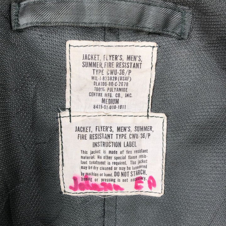 80's US military actual product CWU-36 polyamide Khaki type Vintage Second Hand