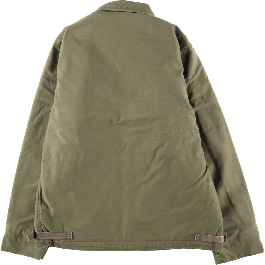 1980'S US military A-2 military deck jacket, made in USA, men's size M, vintage Nylon Khaki type Vintage Second Hand