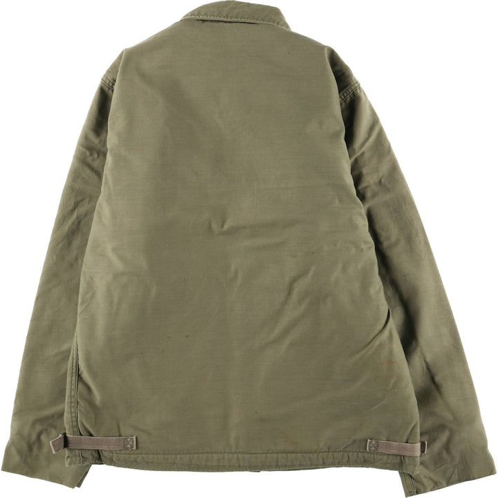 1980'S US military A-2 military deck jacket, made in USA, men's size M, vintage Nylon Khaki type Vintage Second Hand