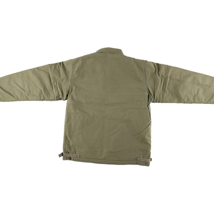 1980'S US military A-2 military deck jacket, made in USA, men's size M, vintage Nylon Khaki type Vintage Second Hand