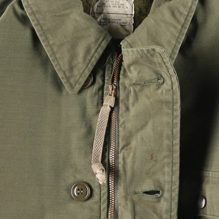 1980'S US military A-2 military deck jacket, made in USA, men's size M, vintage Nylon Khaki type Vintage Second Hand