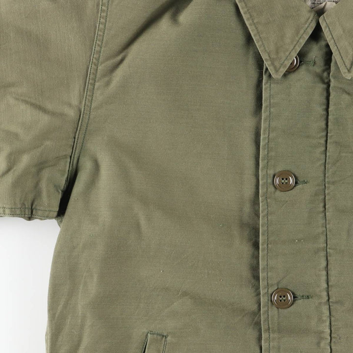 1980'S US military A-2 military deck jacket, made in USA, men's size M, vintage Nylon Khaki type Vintage Second Hand