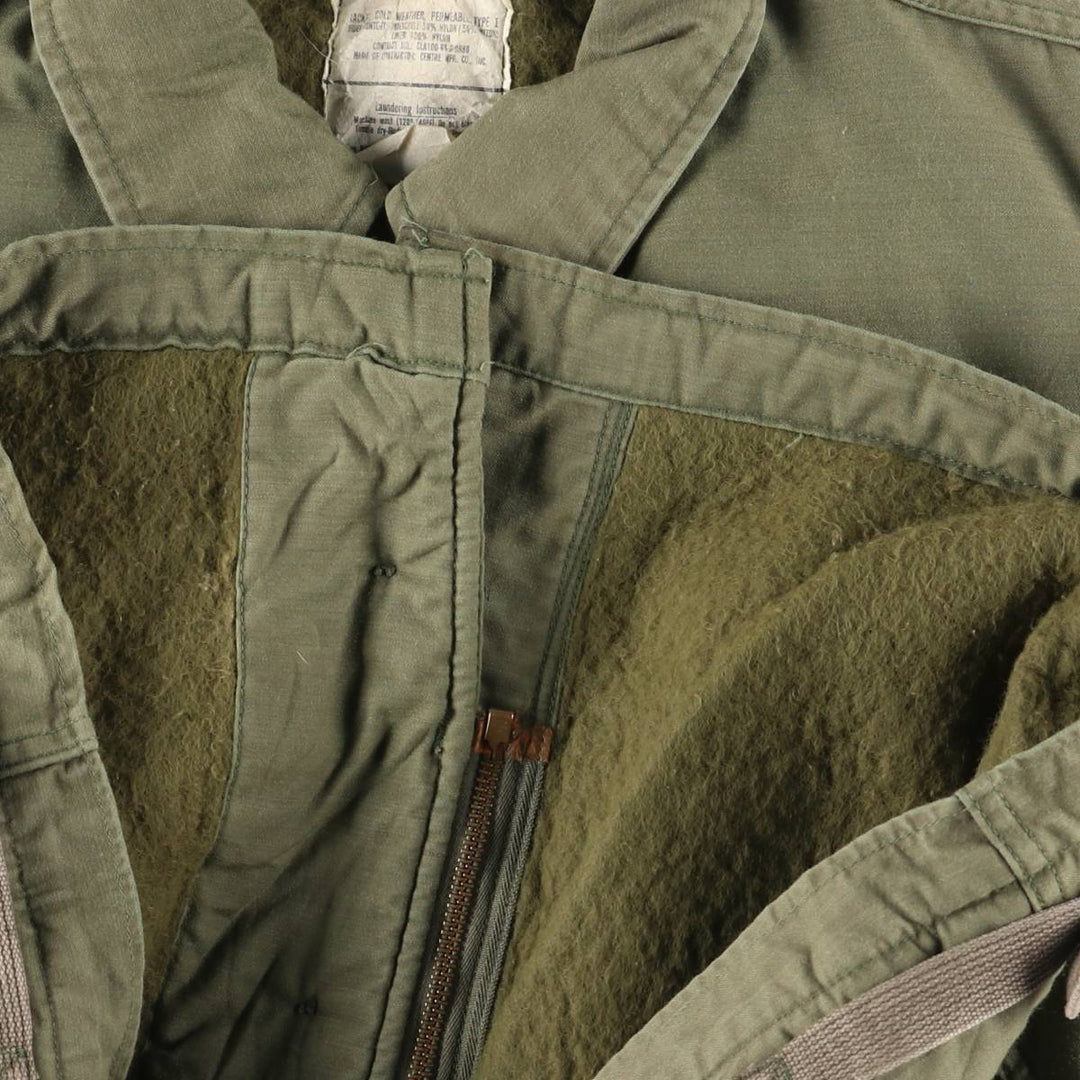 1980'S US military A-2 military deck jacket, made in USA, men's size M, vintage Nylon Khaki type Vintage Second Hand