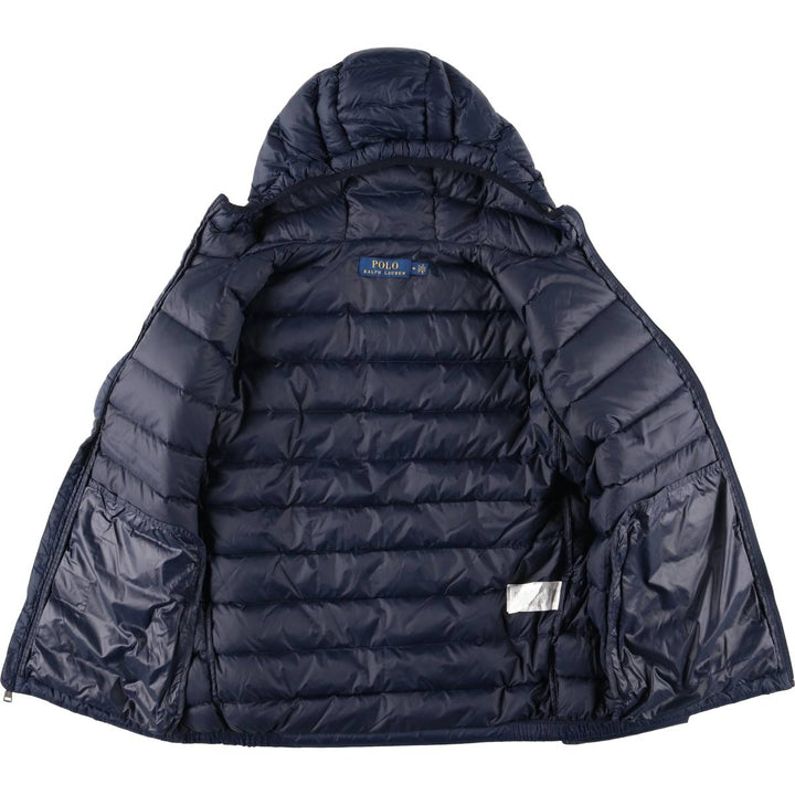 Ralph Lauren POLO by Ralph Lauren Down Parka, Men's Size M Nylon navy blue type Vintage Second Hand