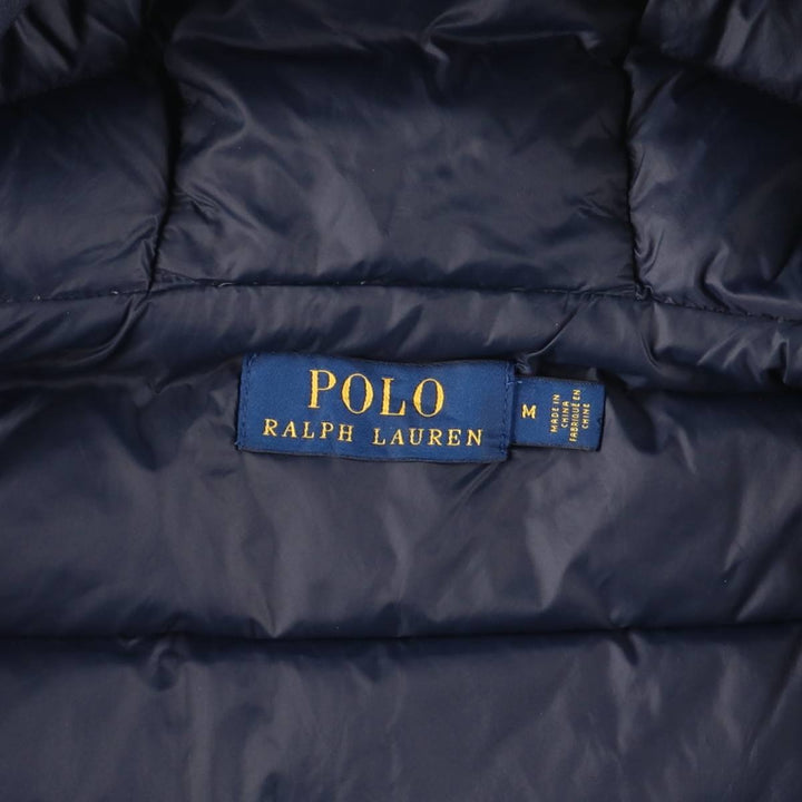 Ralph Lauren POLO by Ralph Lauren Down Parka, Men's Size M Nylon navy blue type Vintage Second Hand