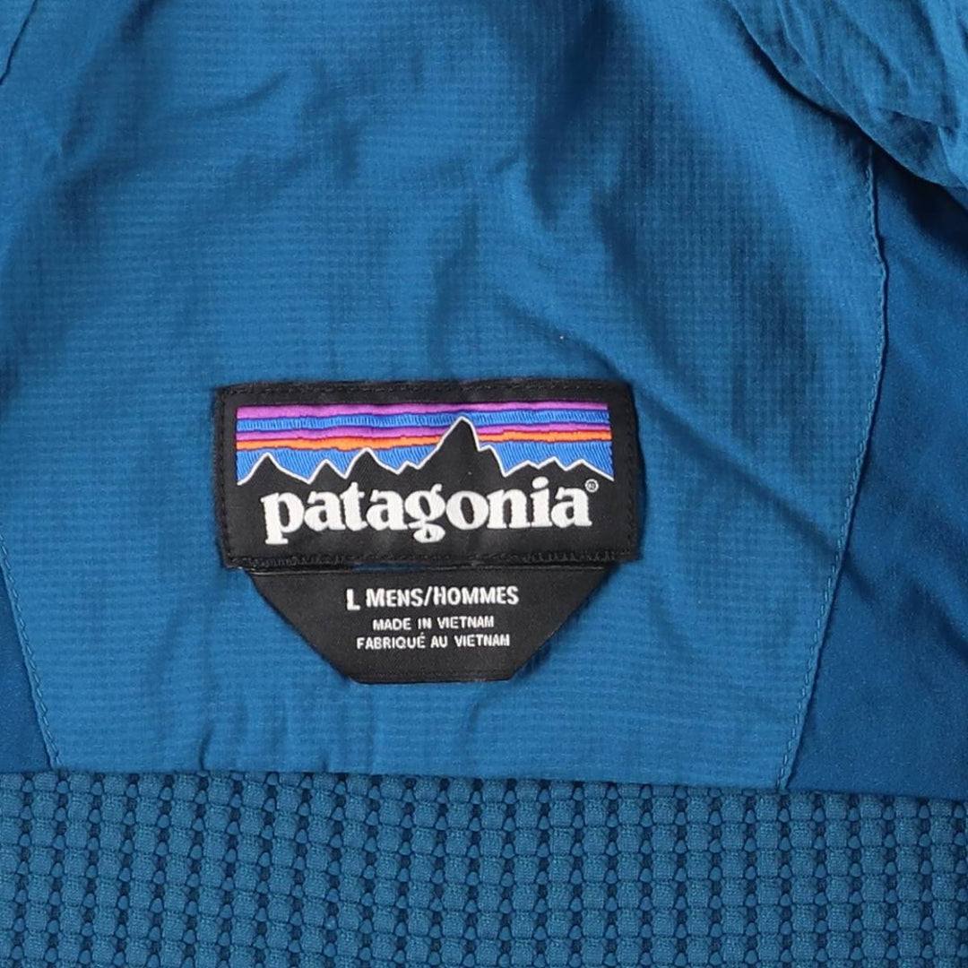 Patagonia 84345SP17, a men's puffer jacket with a contrasting lining, size L. Nylon blue type Vintage Second Hand