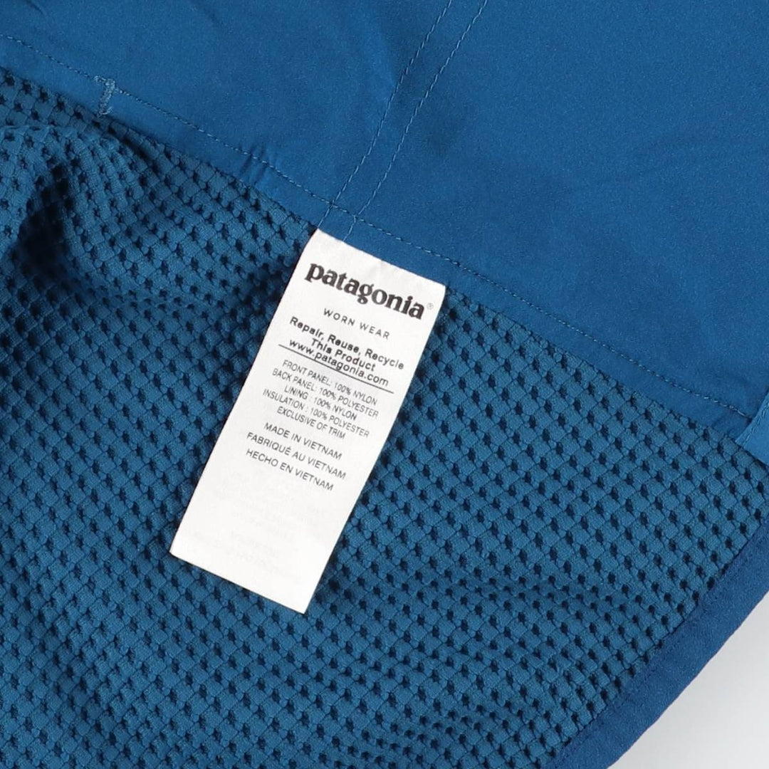 Patagonia 84345SP17, a men's puffer jacket with a contrasting lining, size L. Nylon blue type Vintage Second Hand