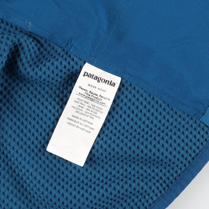 Patagonia 84345SP17, a men's puffer jacket with a contrasting lining, size L. Nylon blue type Vintage Second Hand