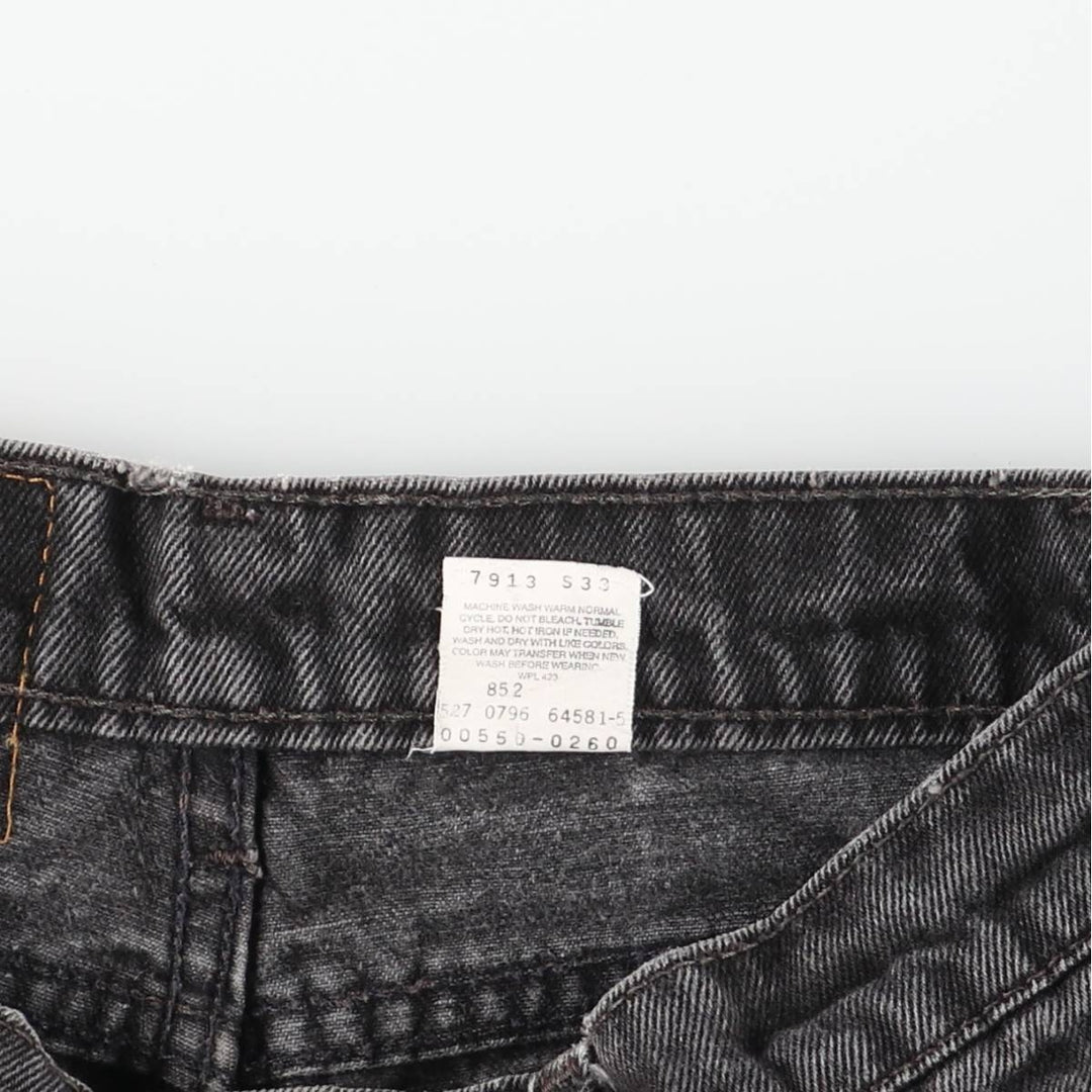 90'S Levi's 00550-0260 Relax Fit Tapered Leg Black Denim Pants, Made in USA, Men's Size W29 cotton black type Vintage Second Hand
