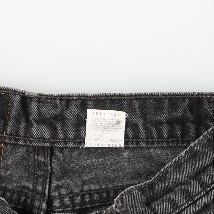 90'S Levi's 00550-0260 Relax Fit Tapered Leg Black Denim Pants, Made in USA, Men's Size W29 cotton black type Vintage Second Hand