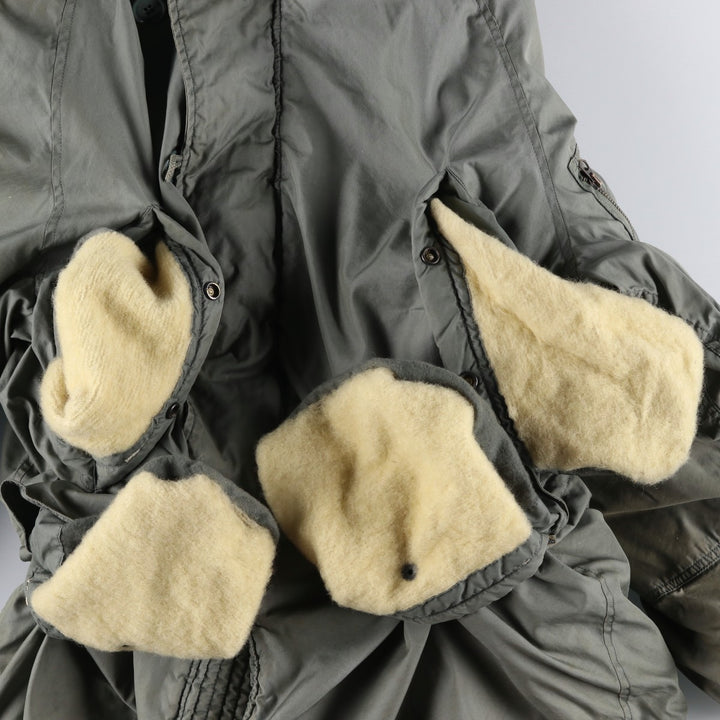 1960'S US Military N-3B Flight Jacket, Made in USA, Large, Men's Size L, Vintage unclear Khaki type Vintage Second Hand