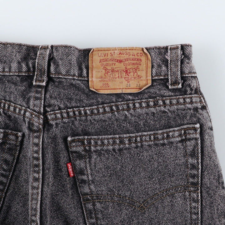 Levi's 505 Chemical Wash Black Denim Tapered Denim Pants, Made in USA, Women's Size L (W28) cotton black type Vintage Second Hand