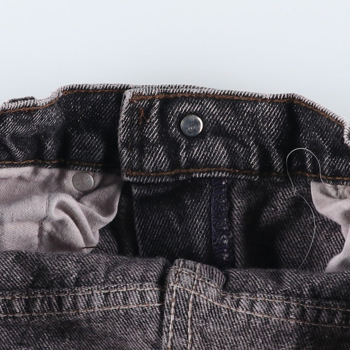 Levi's 505 Chemical Wash Black Denim Tapered Denim Pants, Made in USA, Women's Size L (W28) cotton black type Vintage Second Hand