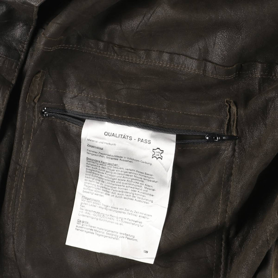 Burberry's BURBERRY LONDON Velour Leather and Suede Leather Half Coat, Men's Size XL genuine leather brown type Vintage Second Hand
