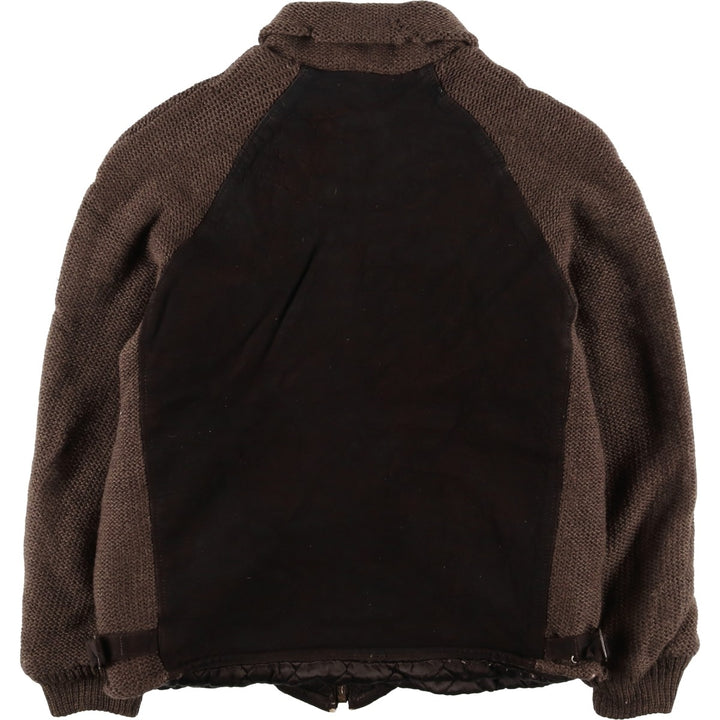 Vintage 1960'S McGREGOR padded suede leather jacket, made in the USA, size M, men's unclear brown type Vintage Second Hand