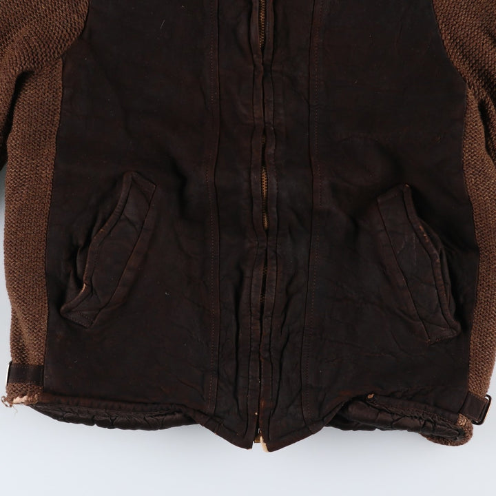Vintage 1960'S McGREGOR padded suede leather jacket, made in the USA, size M, men's unclear brown type Vintage Second Hand