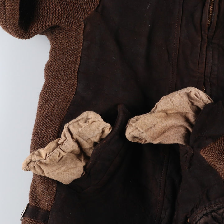 Vintage 1960'S McGREGOR padded suede leather jacket, made in the USA, size M, men's unclear brown type Vintage Second Hand