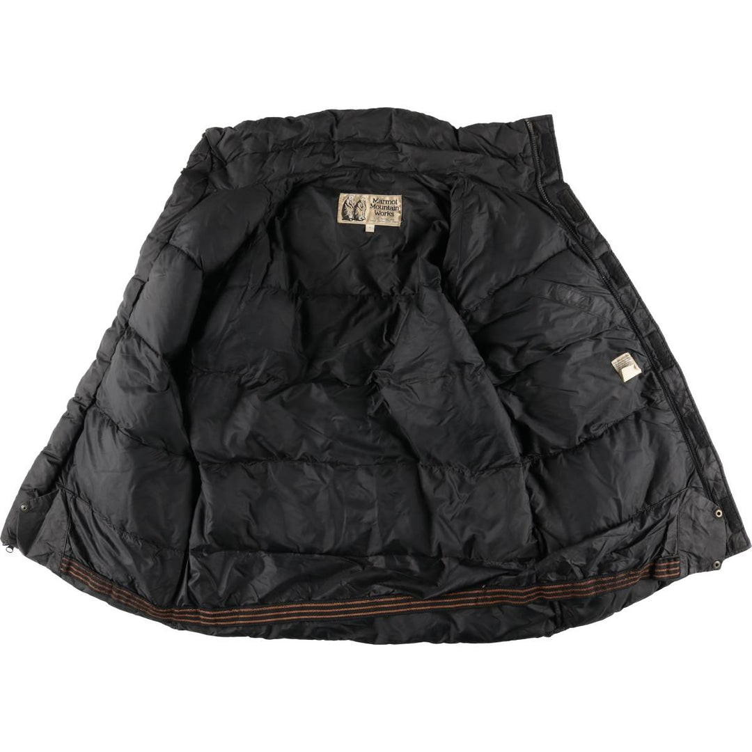 Vintage 1980'S Marmot Goose Down Jacket (Men's Size L) with Old Tag Nylon black type Vintage Second Hand