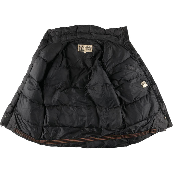 Vintage 1980'S Marmot Goose Down Jacket (Men's Size L) with Old Tag Nylon black type Vintage Second Hand