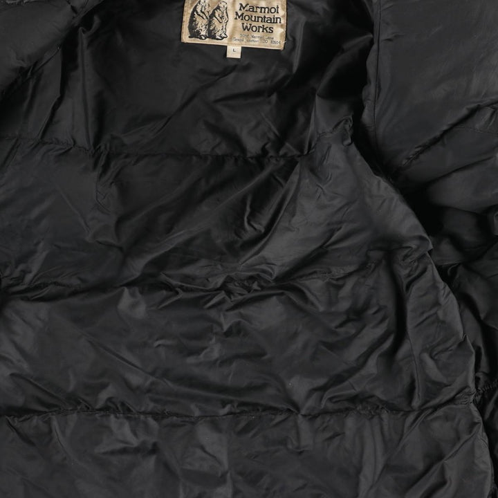 Vintage 1980'S Marmot Goose Down Jacket (Men's Size L) with Old Tag Nylon black type Vintage Second Hand