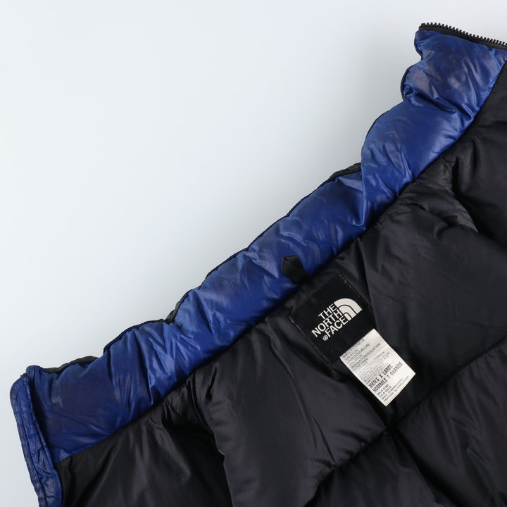 90'S The North Face Nuptse Jacket, 700 Fill Power Ripstop Goose Down Jacket, Men's XL Nylon blue type Vintage Second Hand