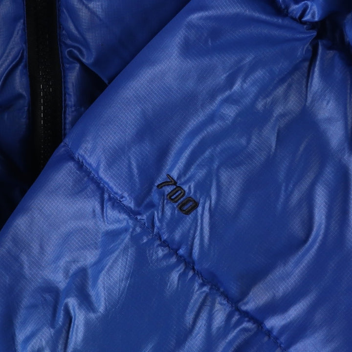 90'S The North Face Nuptse Jacket, 700 Fill Power Ripstop Goose Down Jacket, Men's XL Nylon blue type Vintage Second Hand
