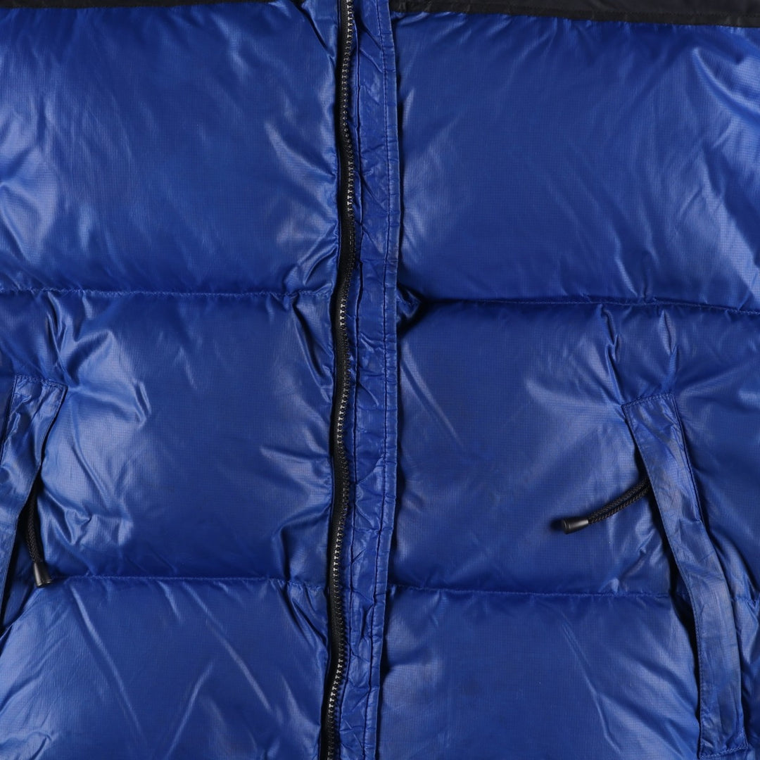 90'S The North Face Nuptse Jacket, 700 Fill Power Ripstop Goose Down Jacket, Men's XL Nylon blue type Vintage Second Hand