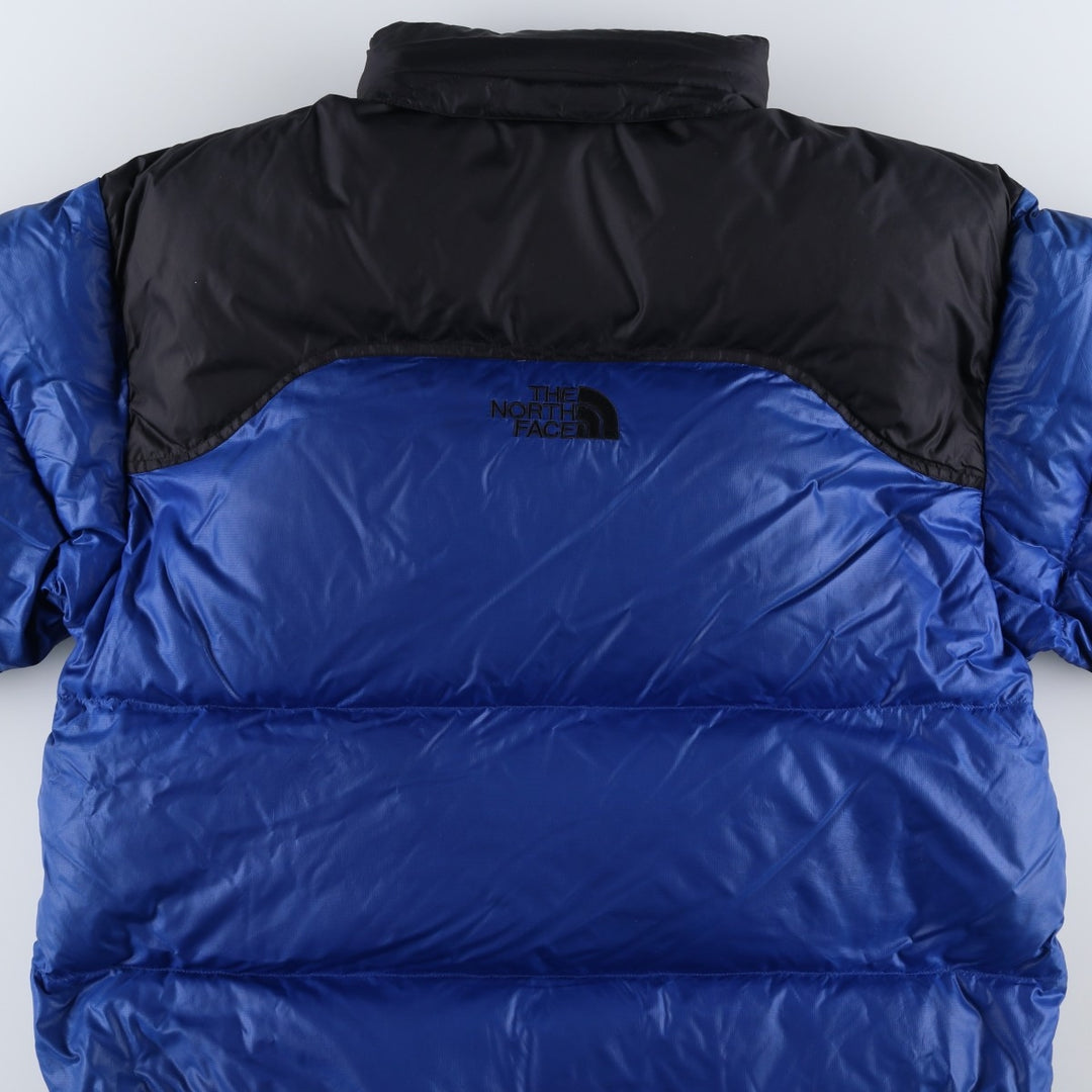 90'S The North Face Nuptse Jacket, 700 Fill Power Ripstop Goose Down Jacket, Men's XL Nylon blue type Vintage Second Hand