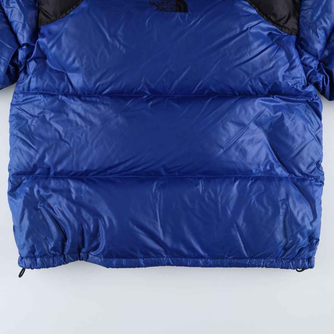 90'S The North Face Nuptse Jacket, 700 Fill Power Ripstop Goose Down Jacket, Men's XL Nylon blue type Vintage Second Hand