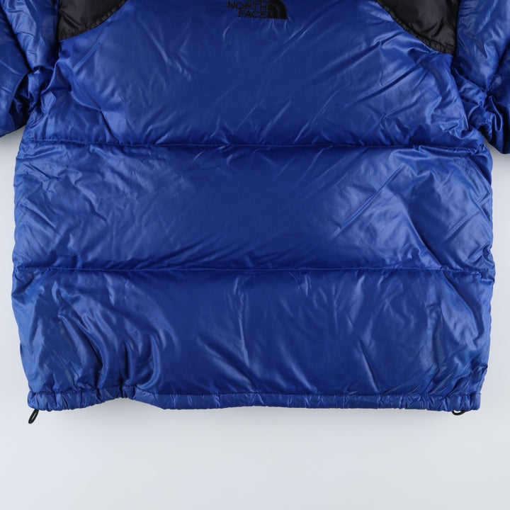 90'S The North Face Nuptse Jacket, 700 Fill Power Ripstop Goose Down Jacket, Men's XL Nylon blue type Vintage Second Hand