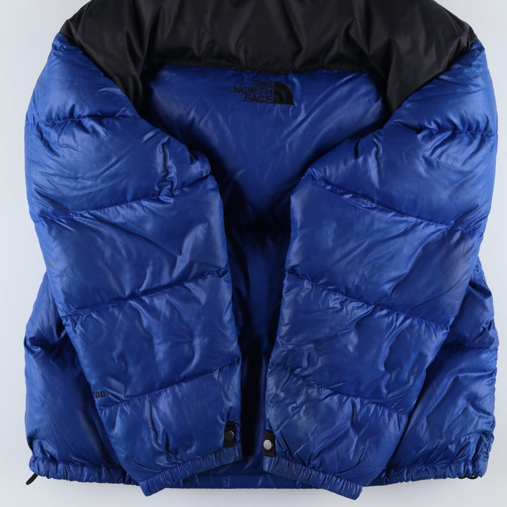 90'S The North Face Nuptse Jacket, 700 Fill Power Ripstop Goose Down Jacket, Men's XL Nylon blue type Vintage Second Hand