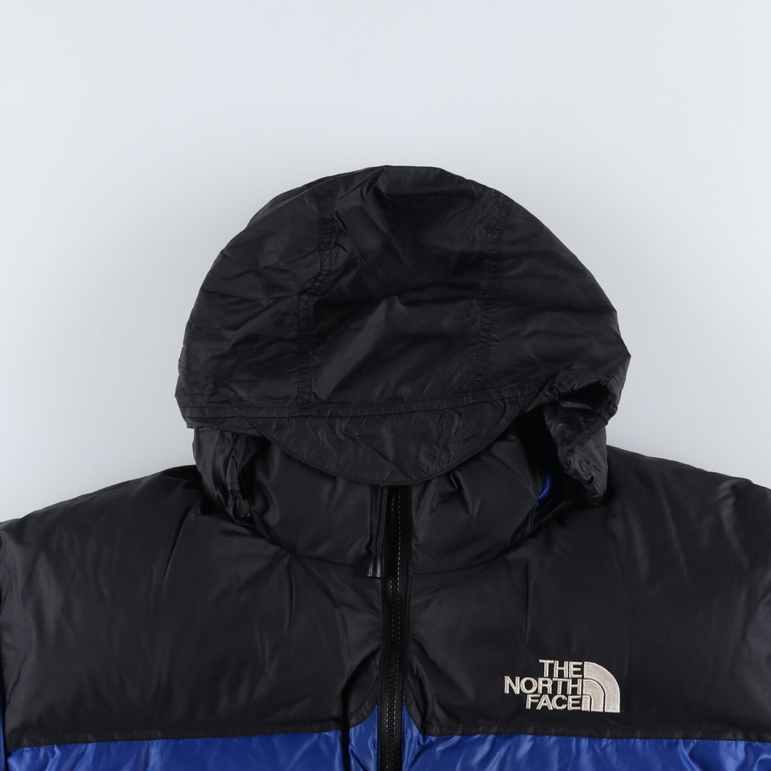 90'S The North Face Nuptse Jacket, 700 Fill Power Ripstop Goose Down Jacket, Men's XL Nylon blue type Vintage Second Hand