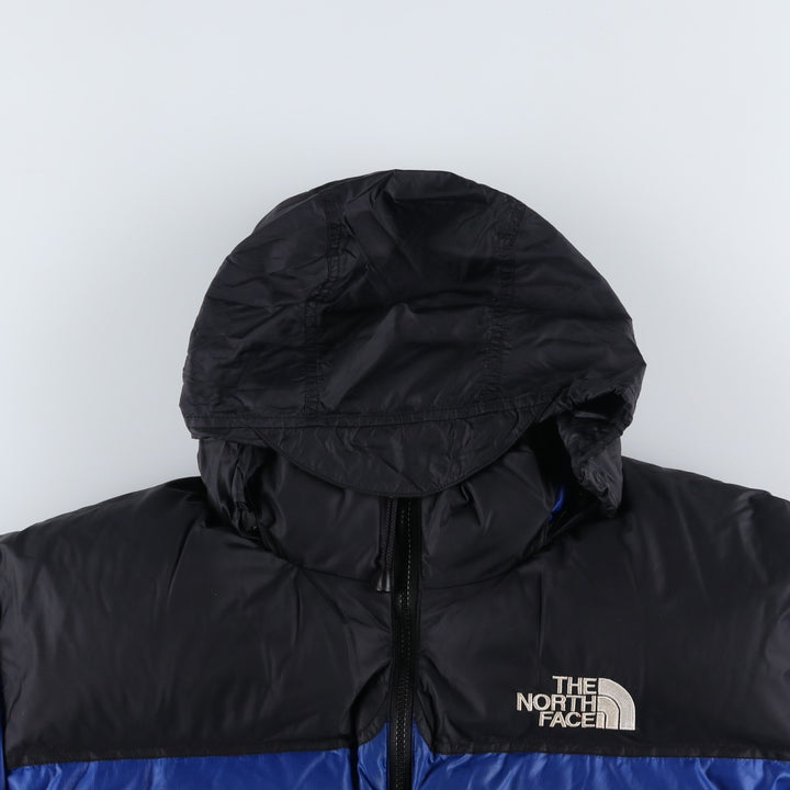 90'S The North Face Nuptse Jacket, 700 Fill Power Ripstop Goose Down Jacket, Men's XL Nylon blue type Vintage Second Hand