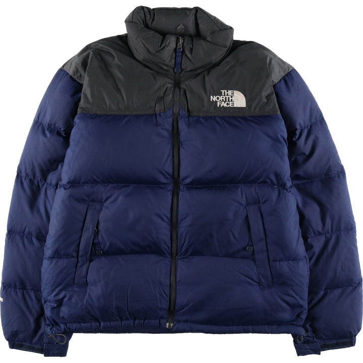 2000'S The North Face Nuptse Jacket, 700 Fill Power Ripstop Goose Down Jacket, Men's Size L Nylon Purple type blue-purple Vintage Second Hand