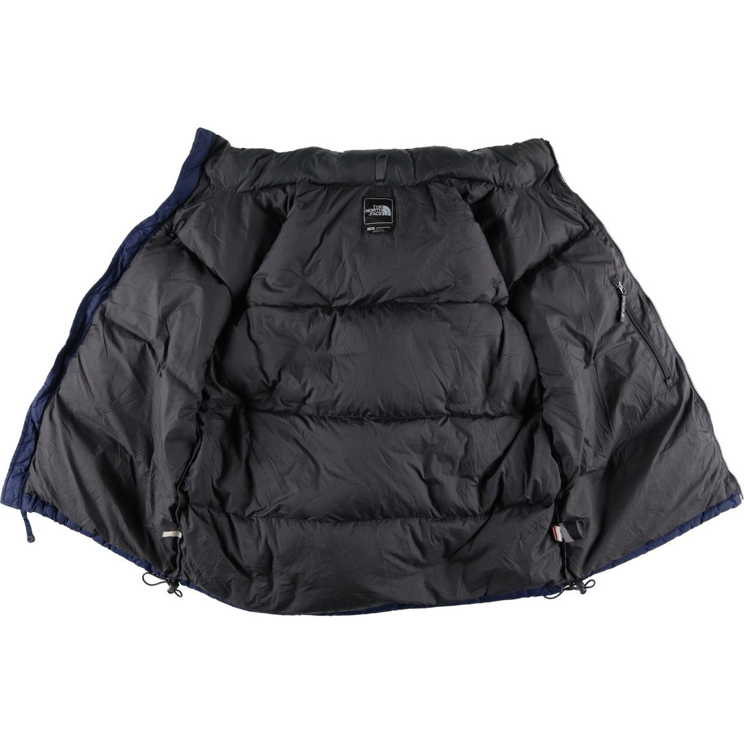 2000'S The North Face Nuptse Jacket, 700 Fill Power Ripstop Goose Down Jacket, Men's Size L Nylon Purple type blue-purple Vintage Second Hand